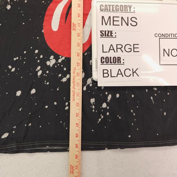 The Rolling Stones Band Crew Neck Short Sleeve T Shirt Mens Size Large L Black - Picture 8 of 9